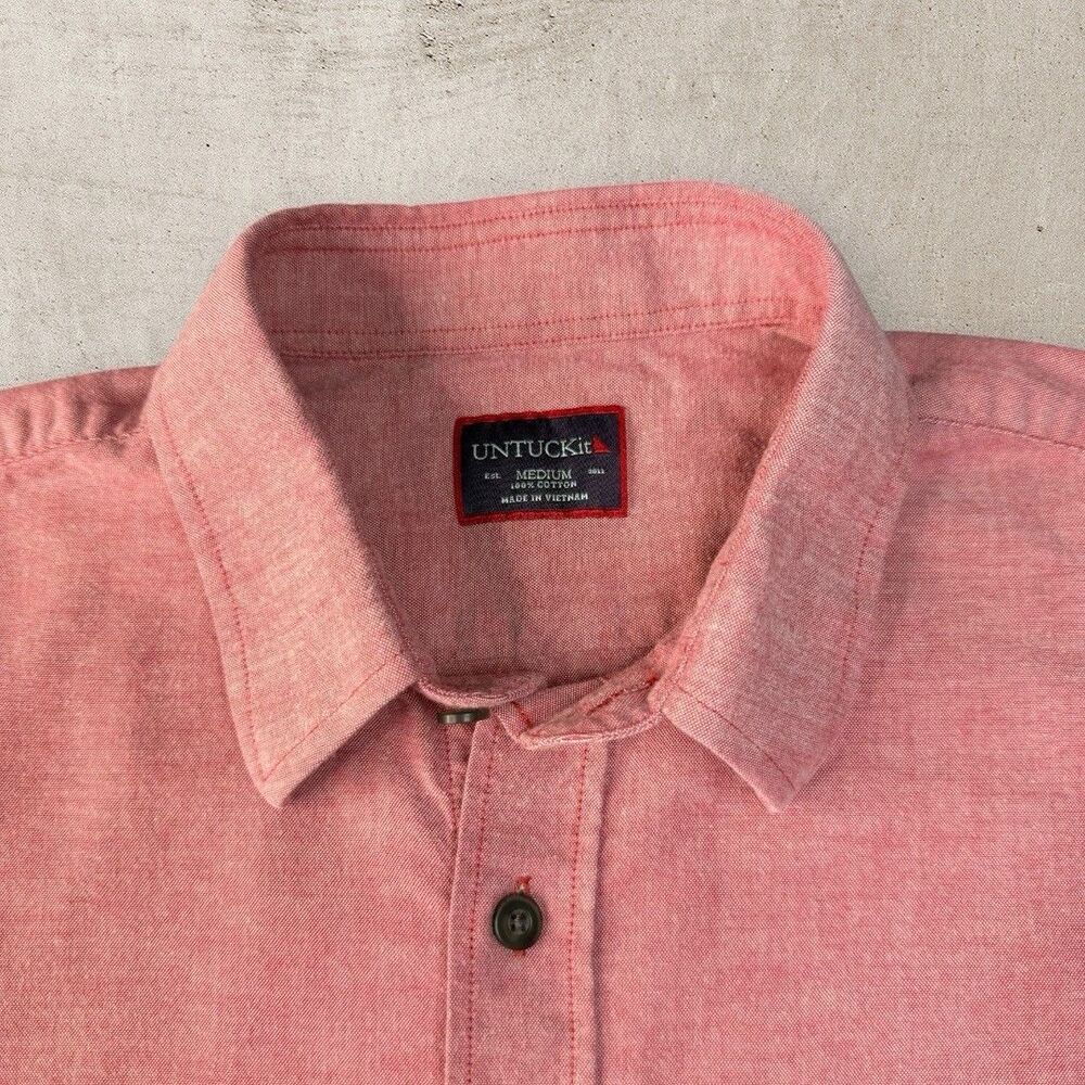 Lot of 2 UNTUCKit Shirt Mens Medium Red Green Long Sleeve Button Up Bundle - Picture 5 of 15